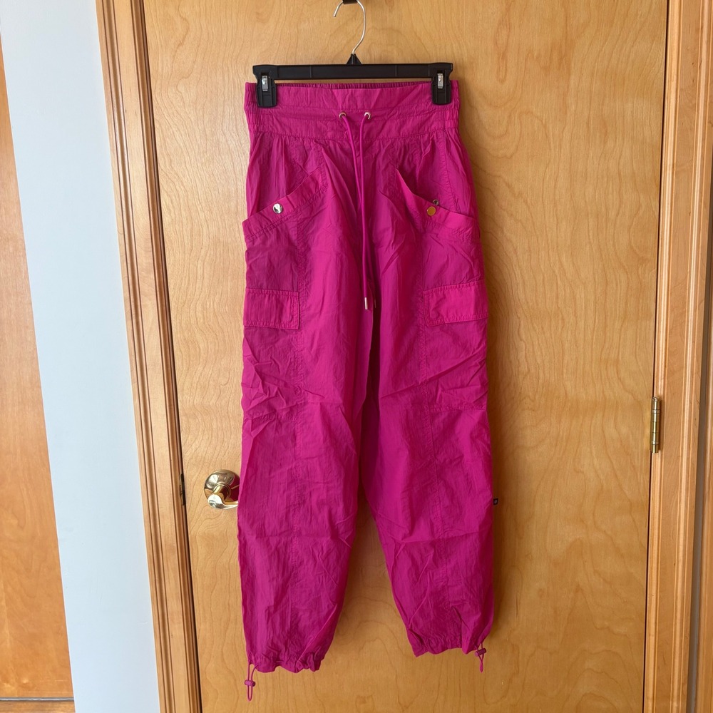 Athleta Alicia Keys Utility Pant Womens 0 Pink High Waist Cargo Jogger Nylon
